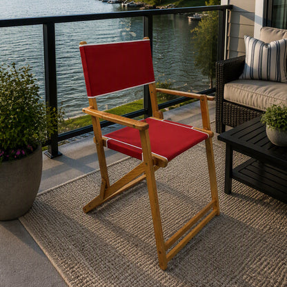 Coastsetter Outer Banks Chair in Jockey Red on a covered patio